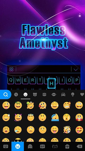 Black Neon 3D Keyboard Theme