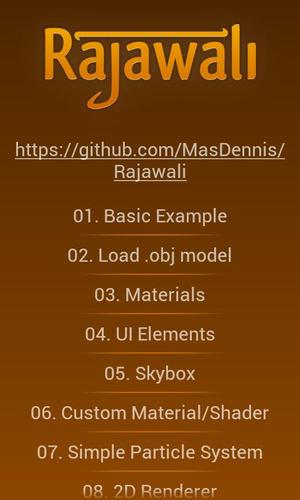 Rajawali 3D Engine Examples
