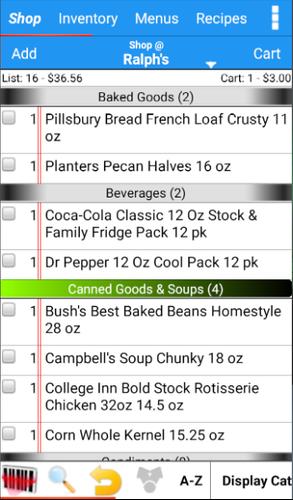 Grocery Tracker Shopping List