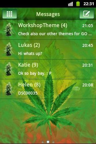 GO SMS Theme WEED GANJA