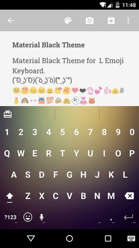 Material Black Emoji Keyboard