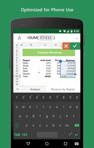 Keyboard for Excel