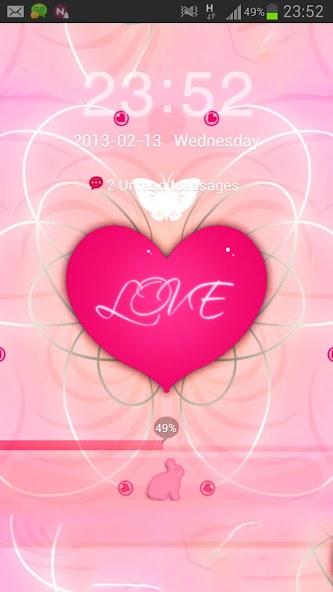 Pink Heart Theme GO Locker