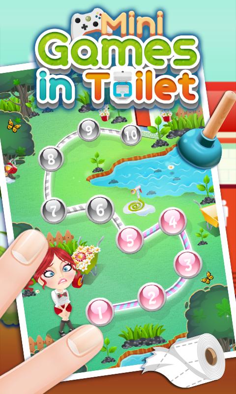 Toilet game for toilet time