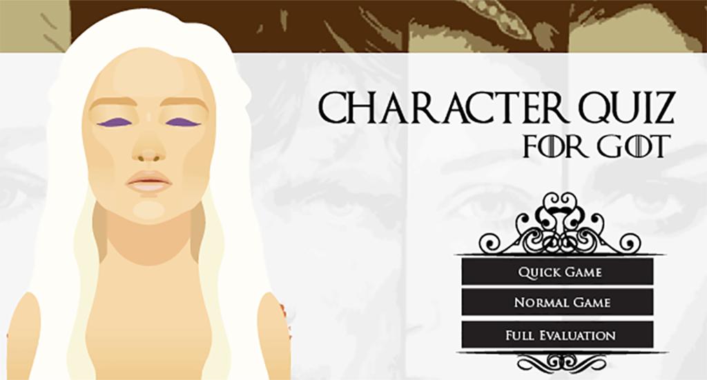 Character Quiz for GoT