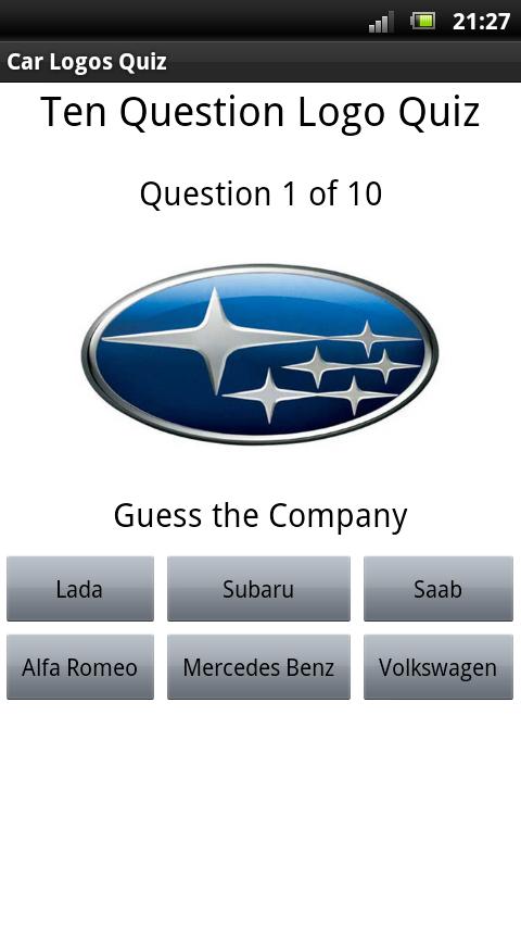 Car Logos Quiz