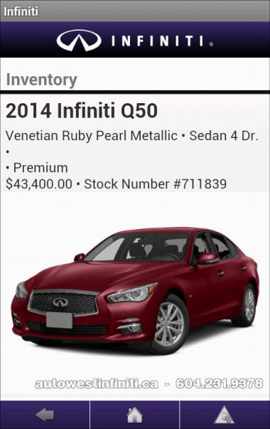 Infiniti Dealer App