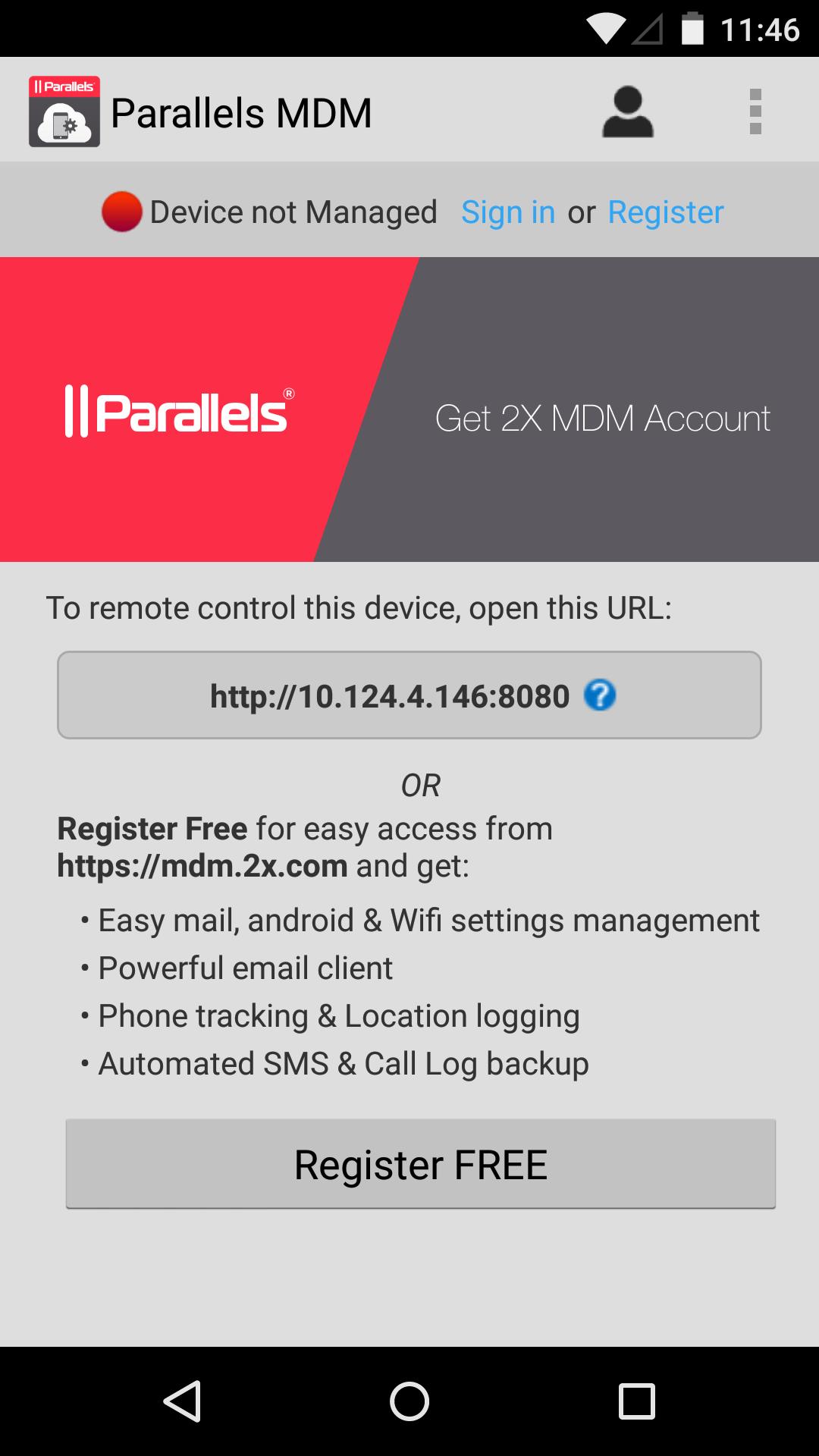 Parallels 2X MDM