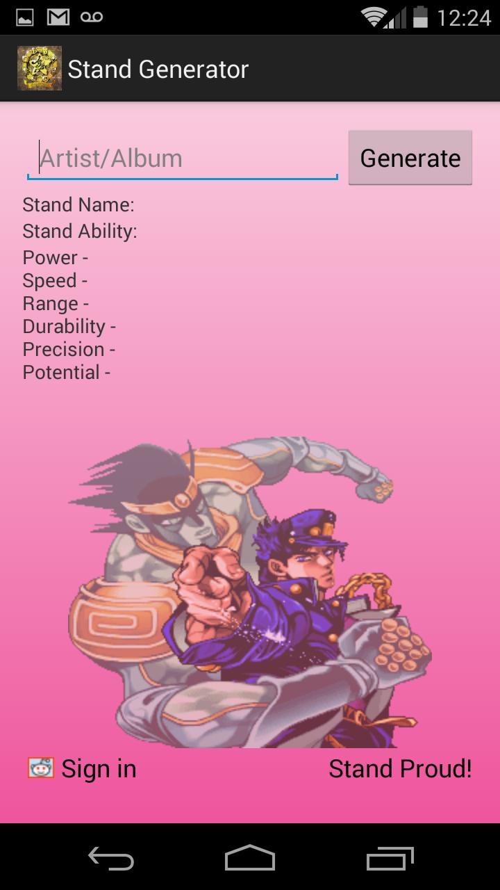 Stand Generator