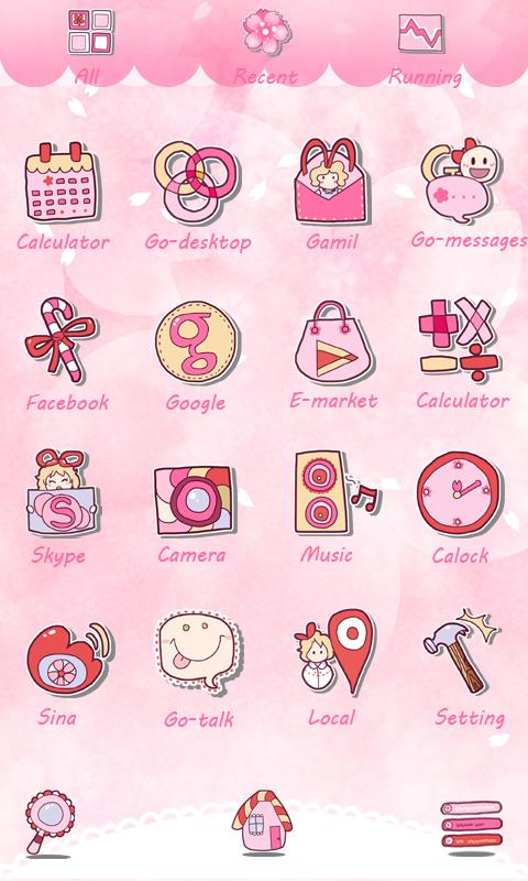 Sakura GO Launcher Theme