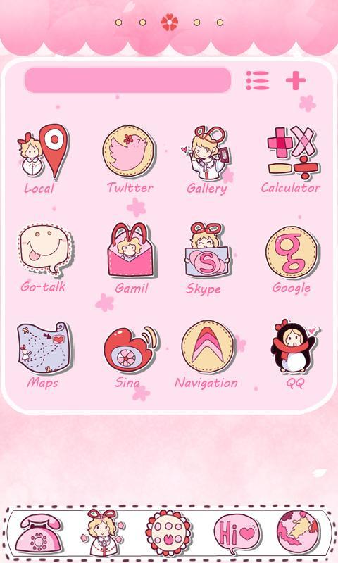 Sakura GO Launcher Theme