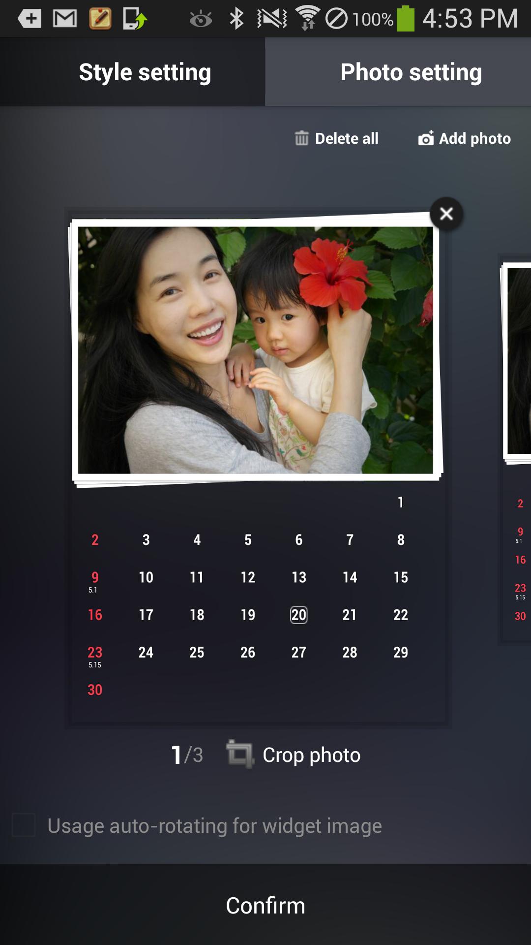 dodol Calendar Widget