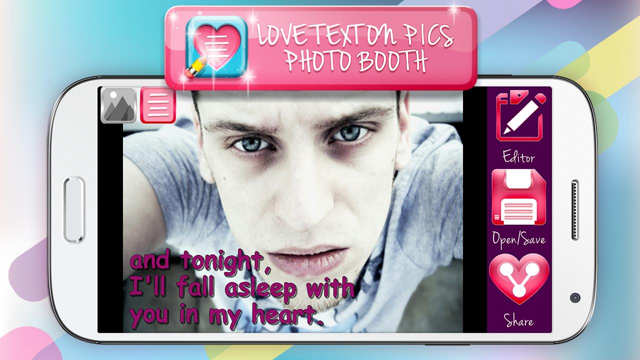 Love Text on Pics Photo Booth