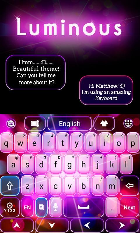 Luminous GO Keyboard Theme