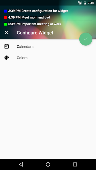 Transparent Calendar Widget