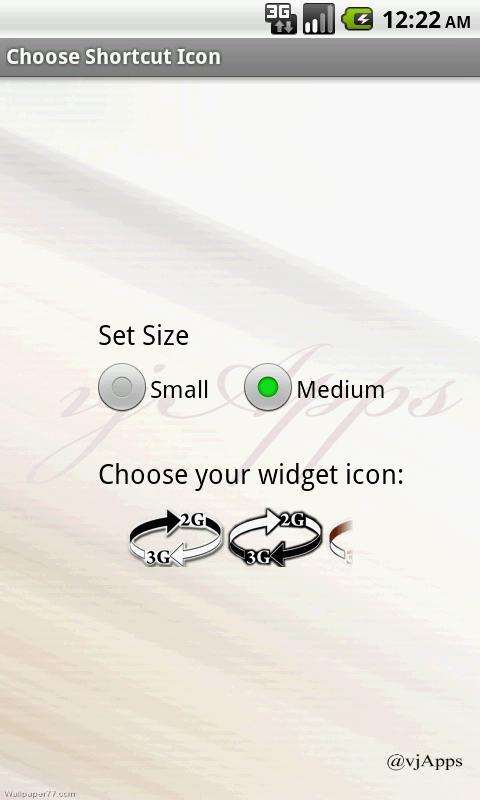 3G 2G Switch ON OFF Widget