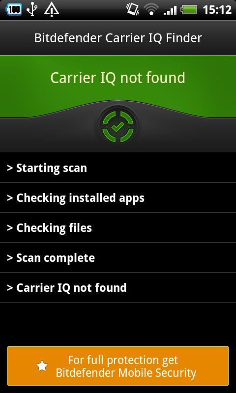 Bitdefender Carrier IQ Finder