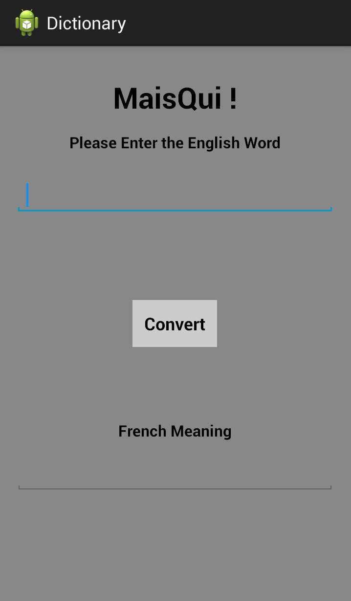 English to French Dictionary