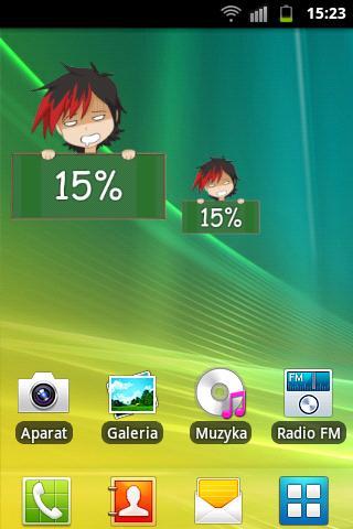 Chibi Face Battery Widget