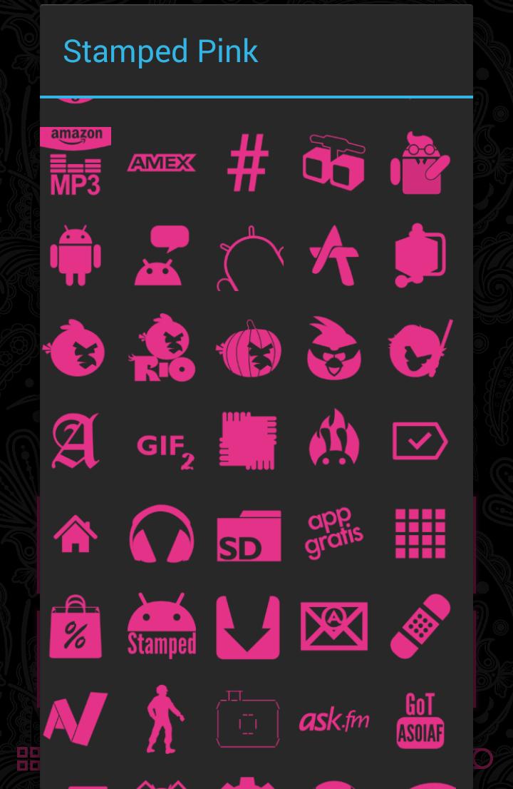 Stamped Pink Icons