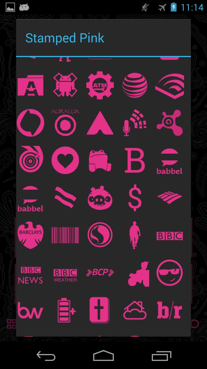 Stamped Pink Icons