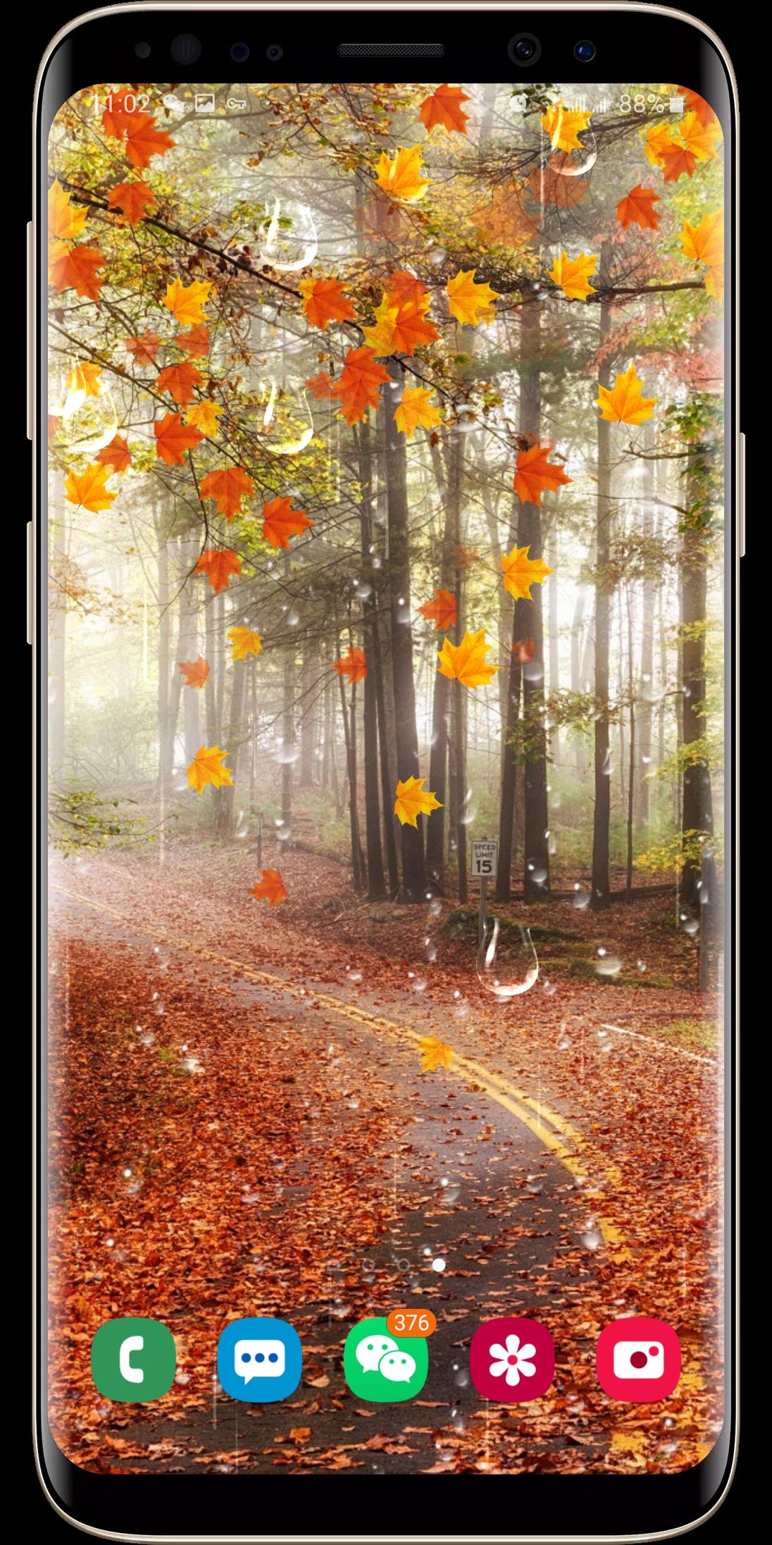 Maple Droplets Live Wallpaper