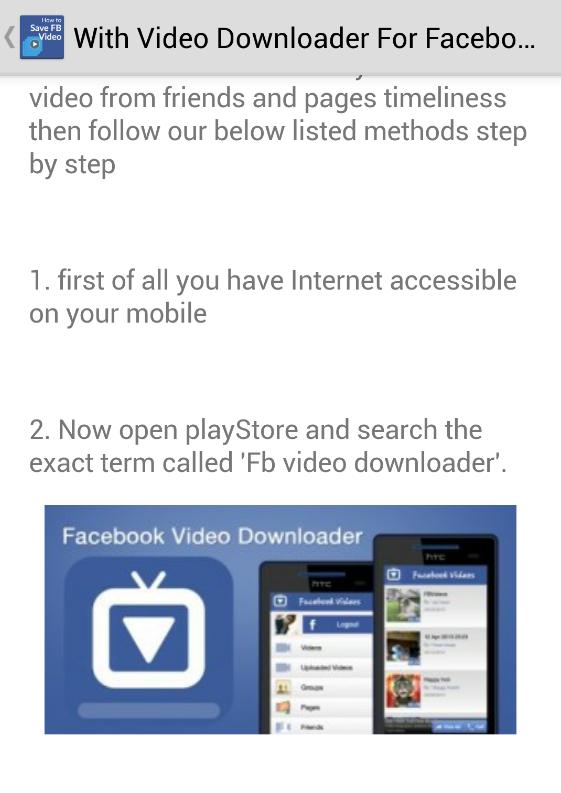 How to Save FB Video