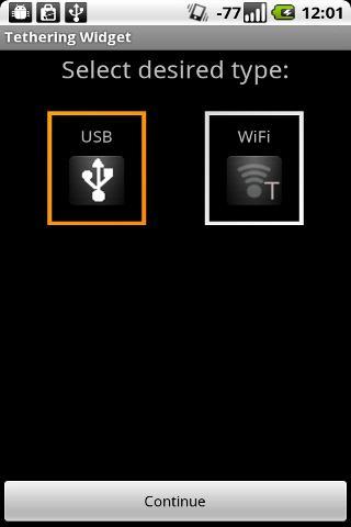 Tethering Widget