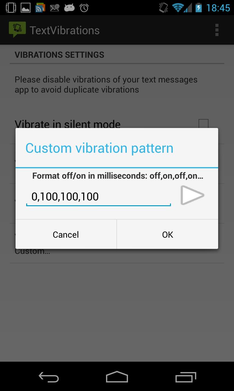 Text Vibrations