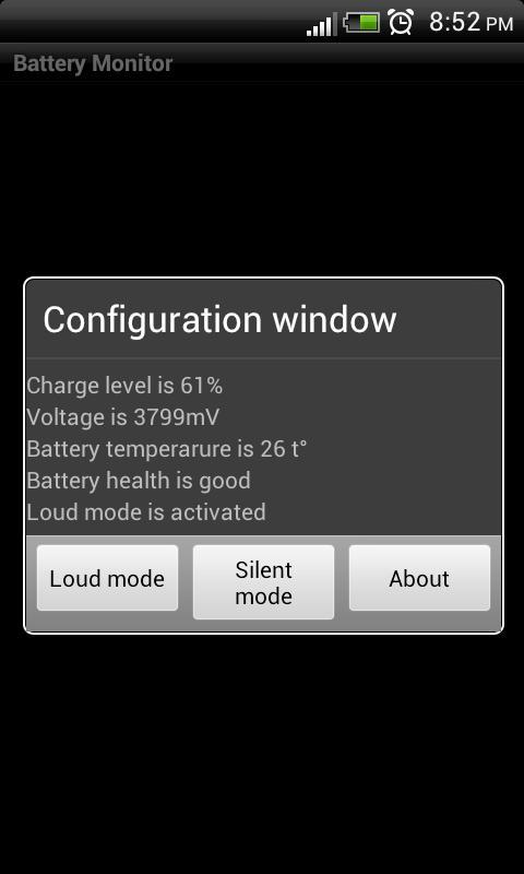 Battery charge widget