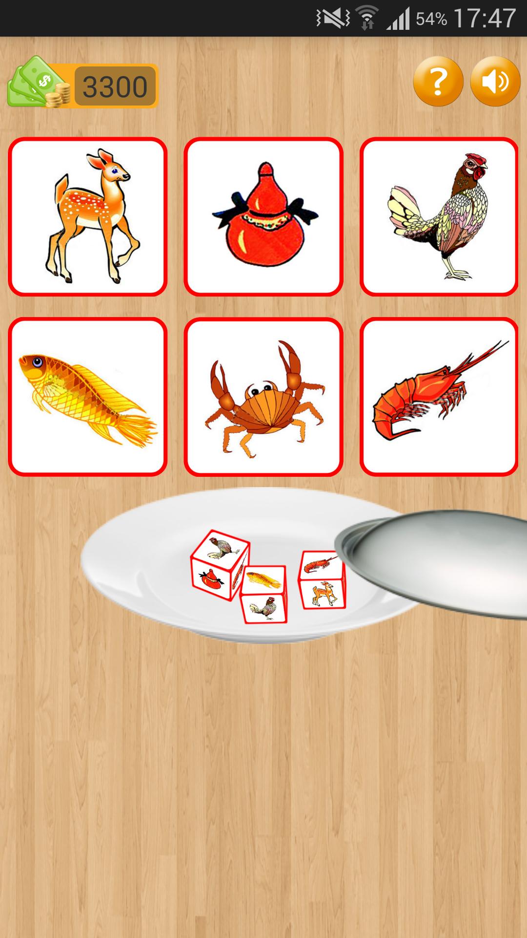 Chuck-a-luck (Fish-Prawn-Crab)