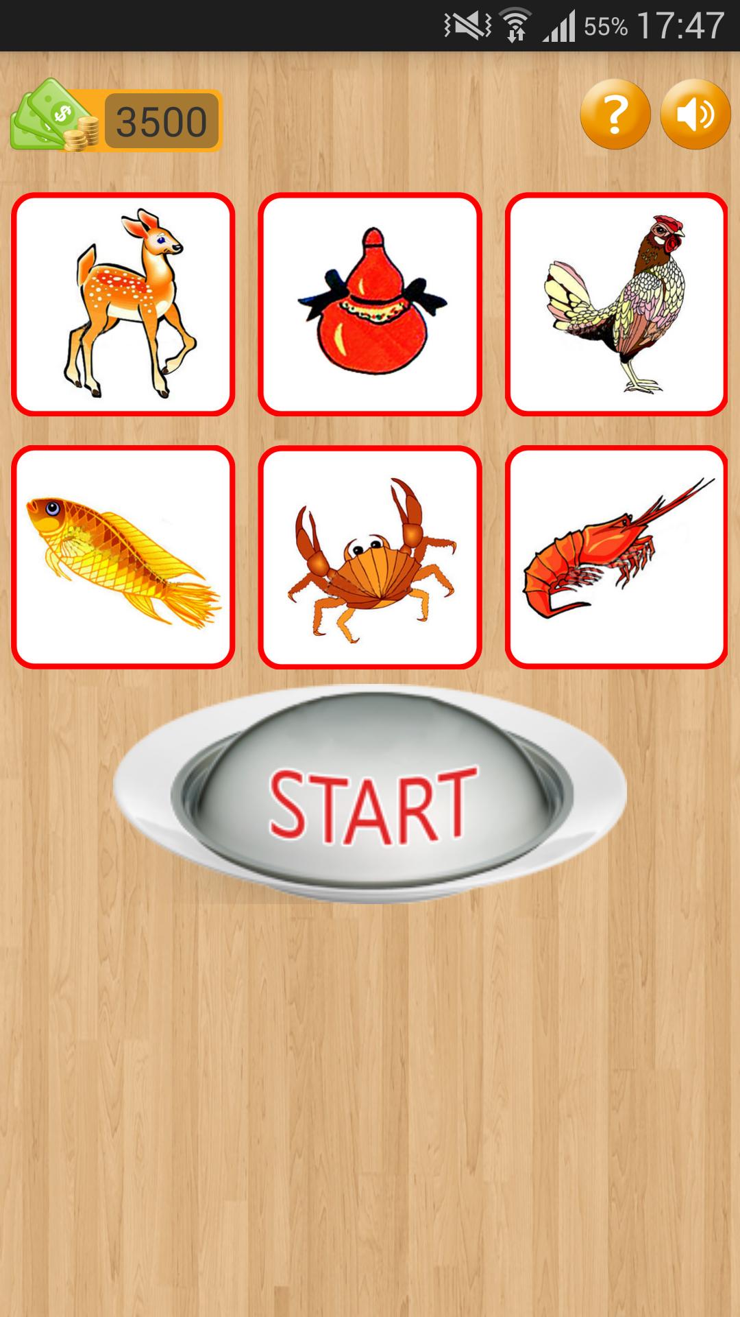 Chuck-a-luck (Fish-Prawn-Crab)