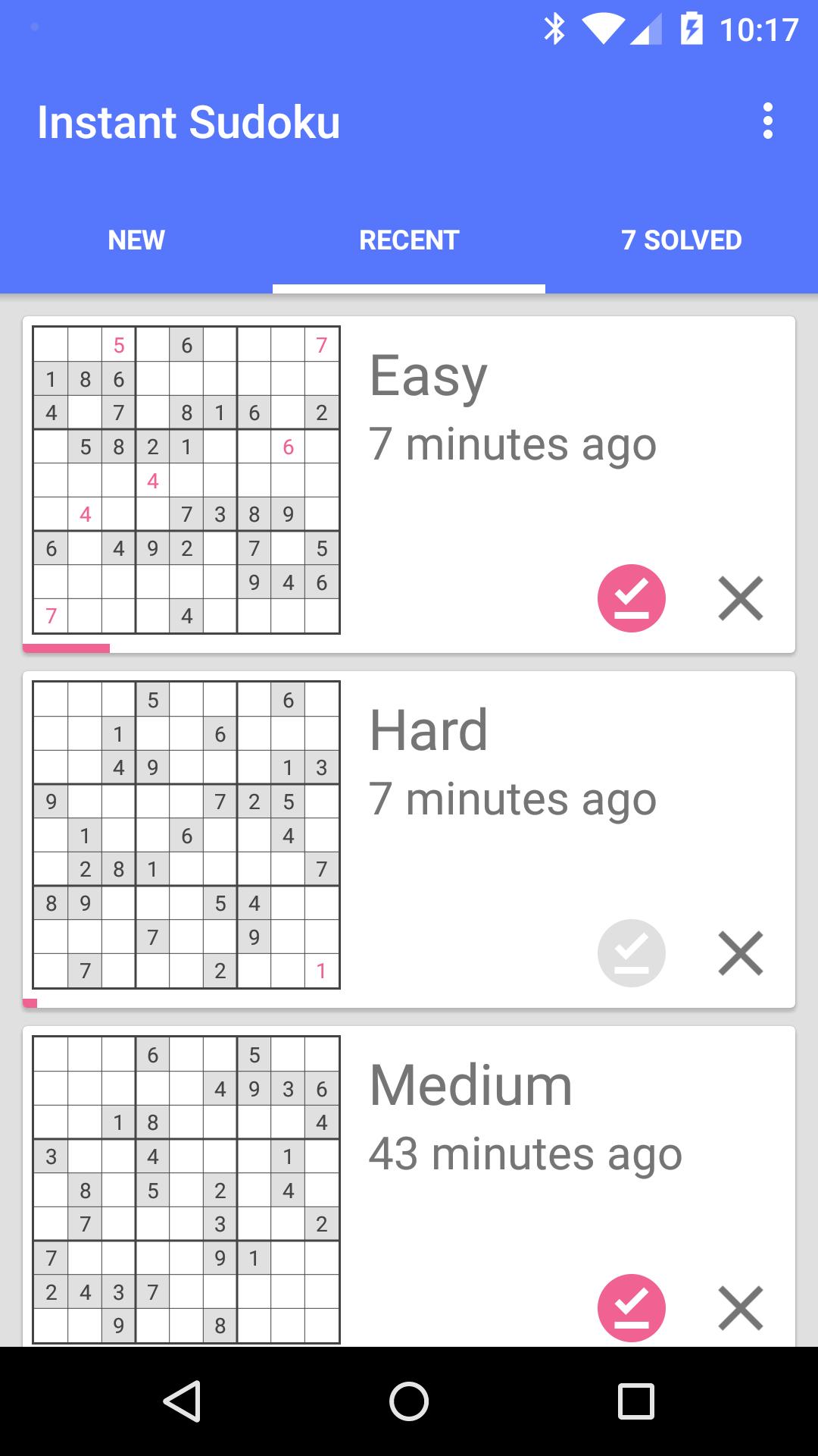 Instant Sudoku