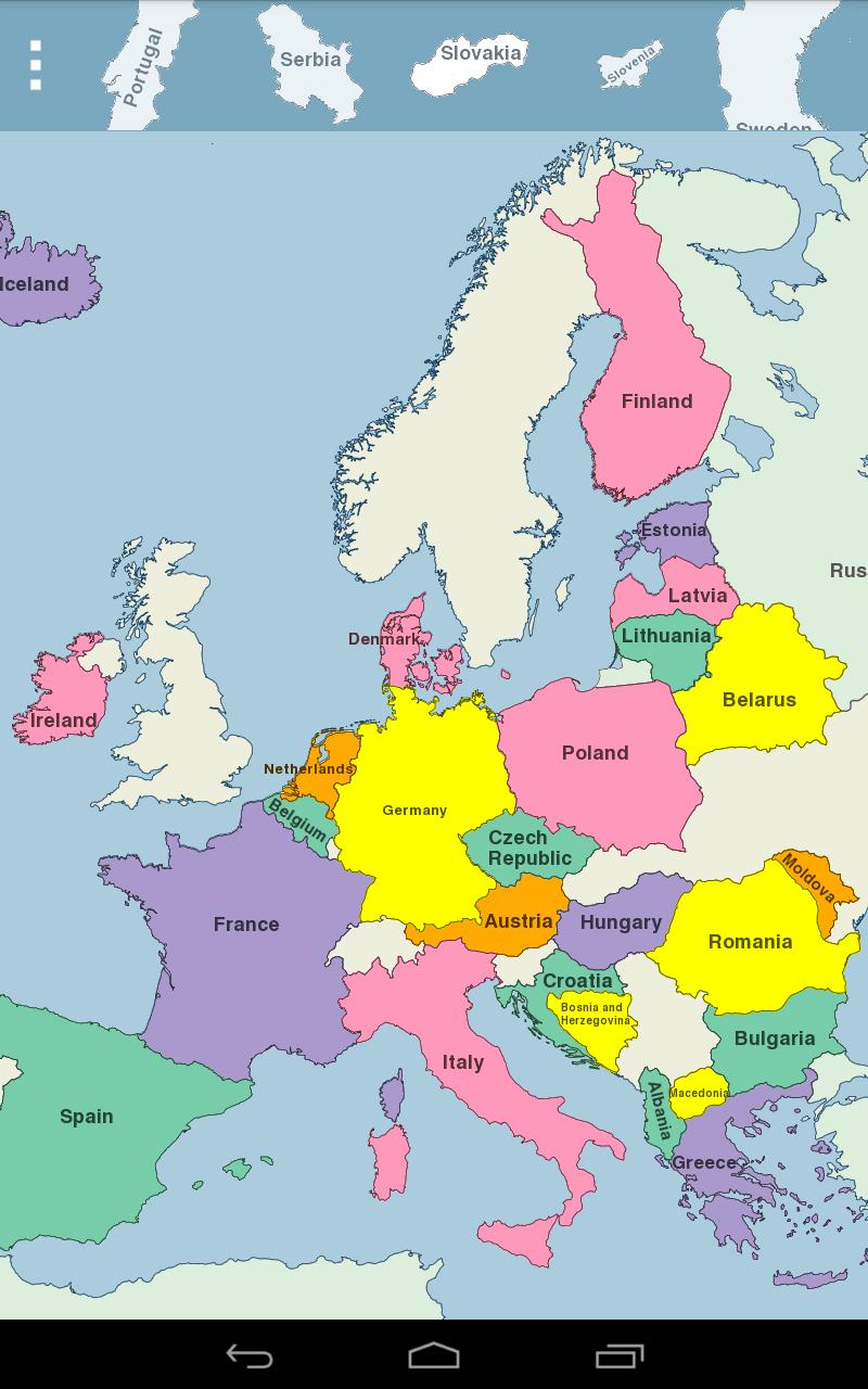 Europe Map Puzzle