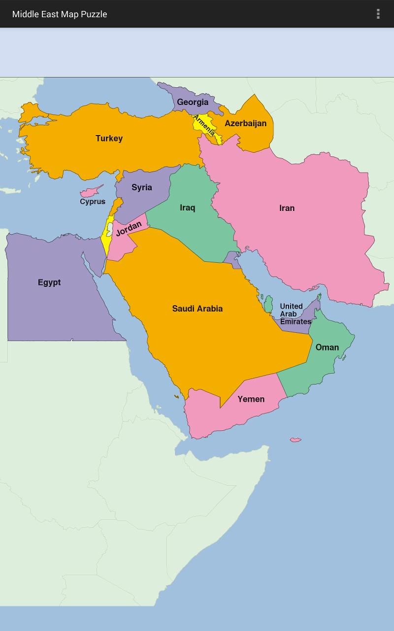 Middle East Map Puzzle