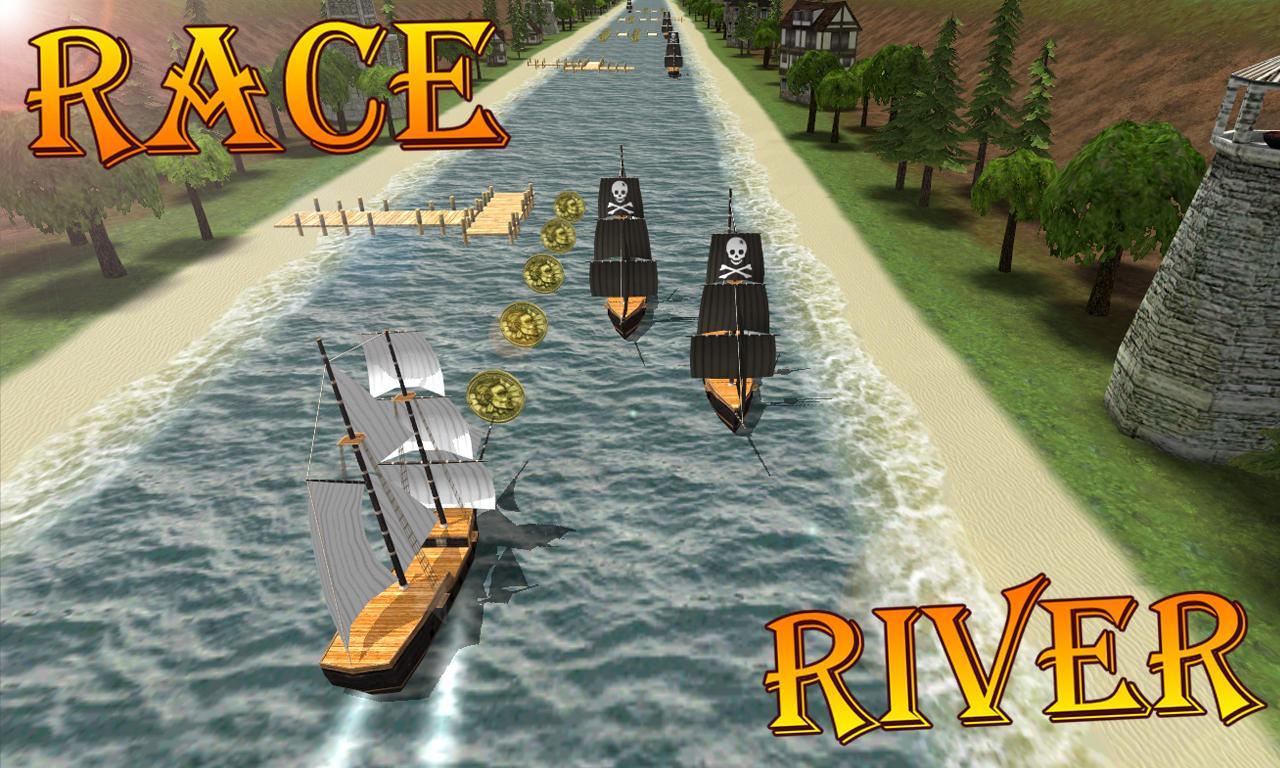 Turbo River Racing Ship 3D