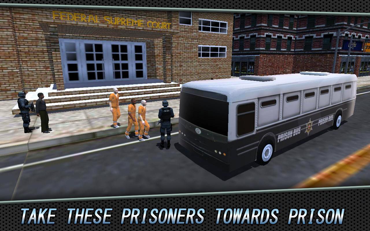 3D Police Bus Prison Transport