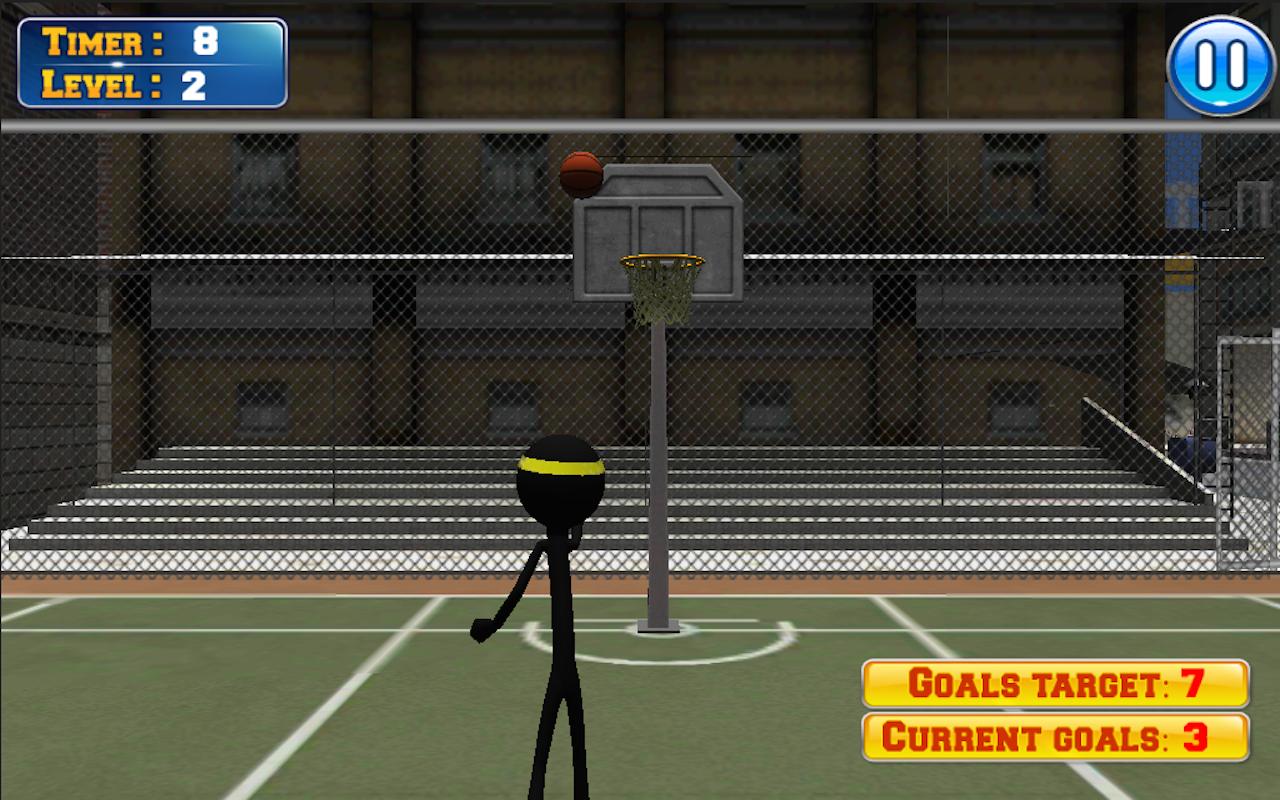 Basketball with Stickman - Real Super Stars Game