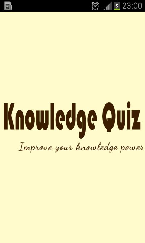 Knowledge Quiz