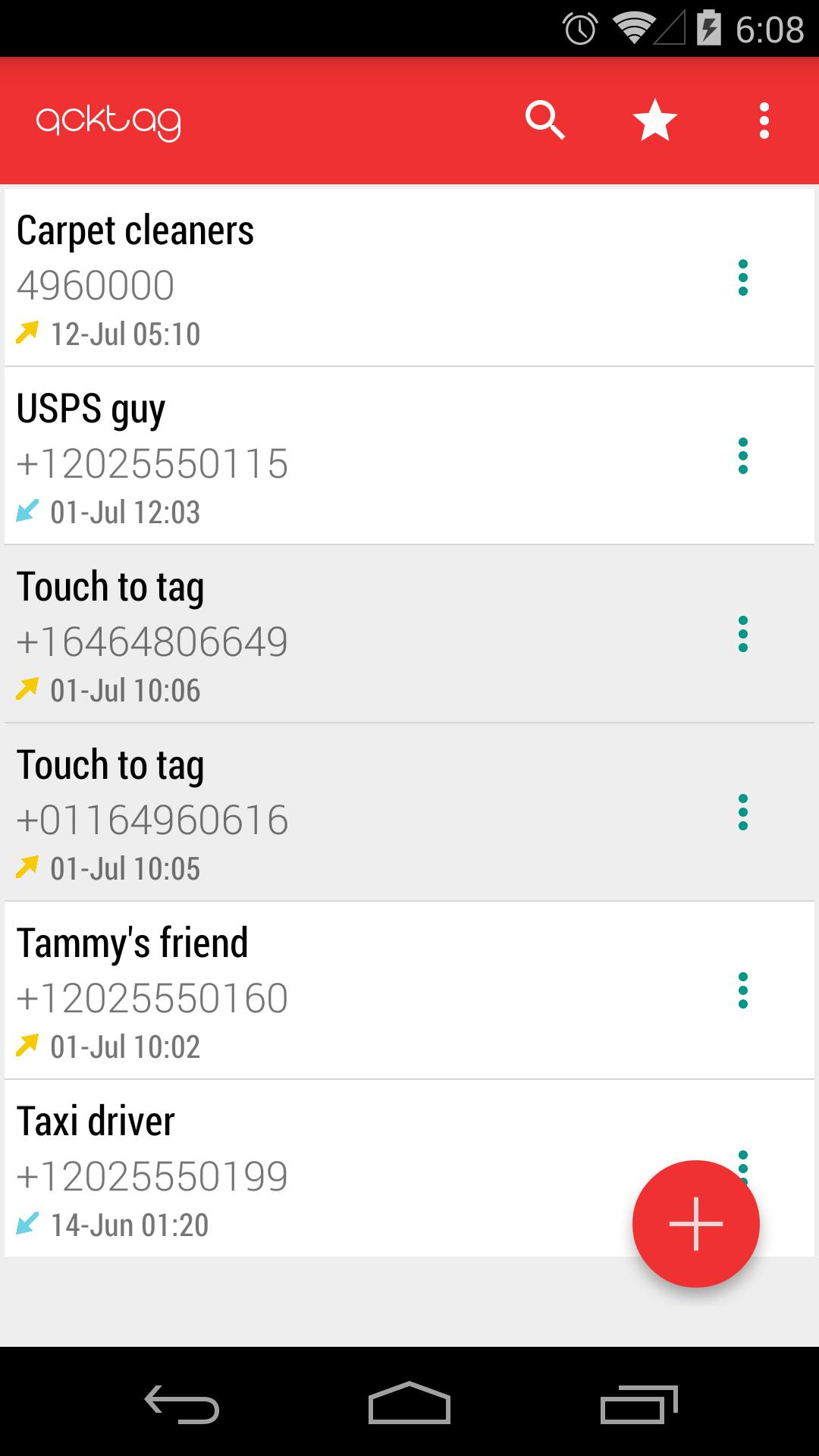 Qcktag - temporary contacts