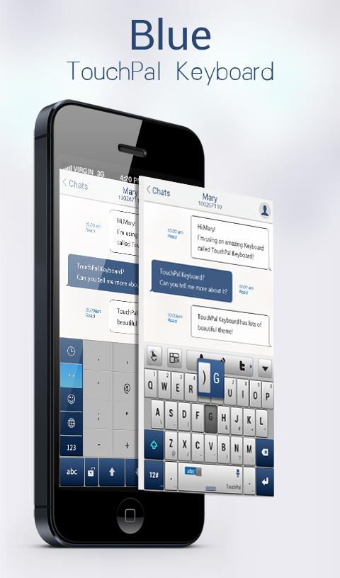 TouchPal Blue Keyboard Theme