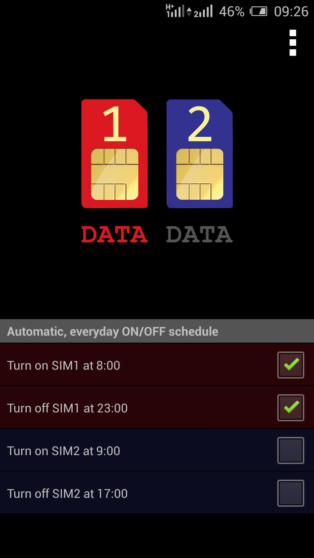 Dual SIM Switch Widget