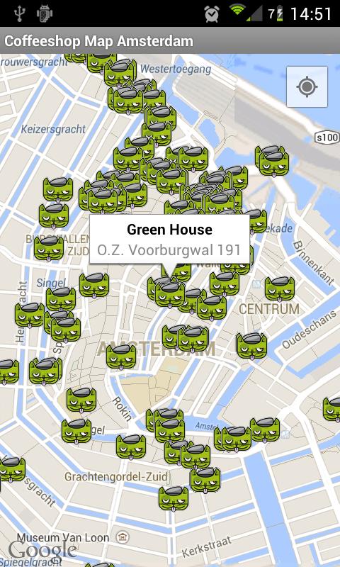 Coffeeshop Map Amsterdam