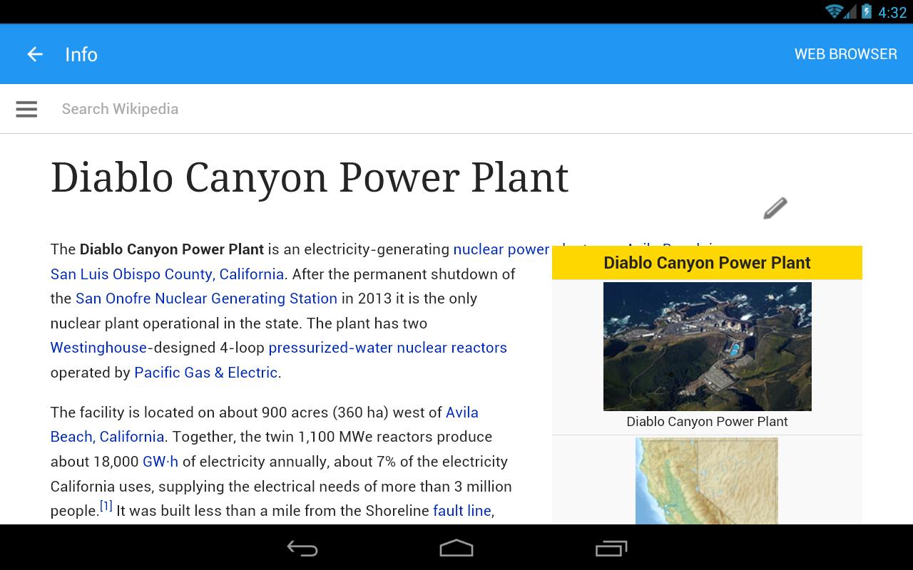 Nuclear Power Plants Map, Info