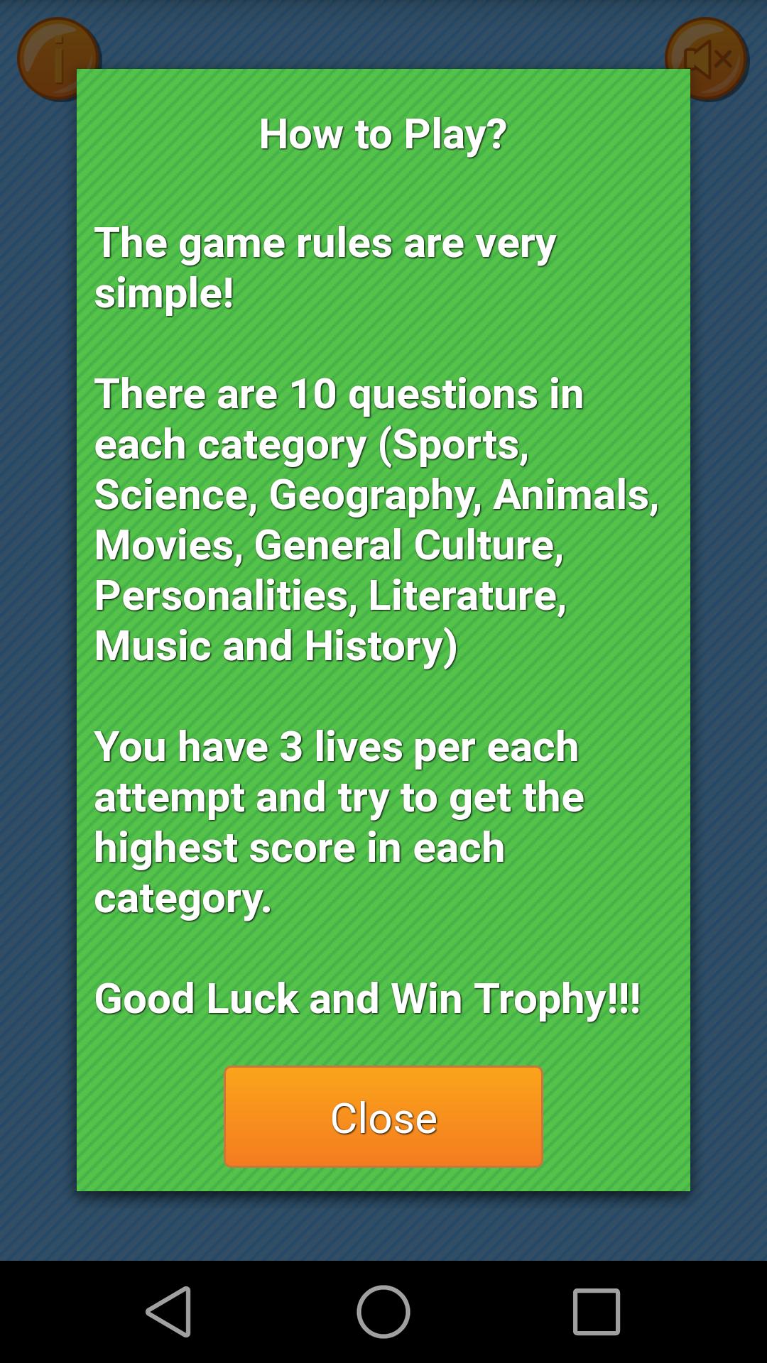 Trophy Quiz