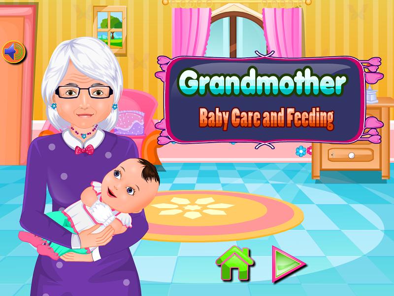 Grandmother Baby Care Feeding