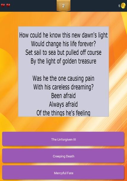 Guess Lyrics: Metallica