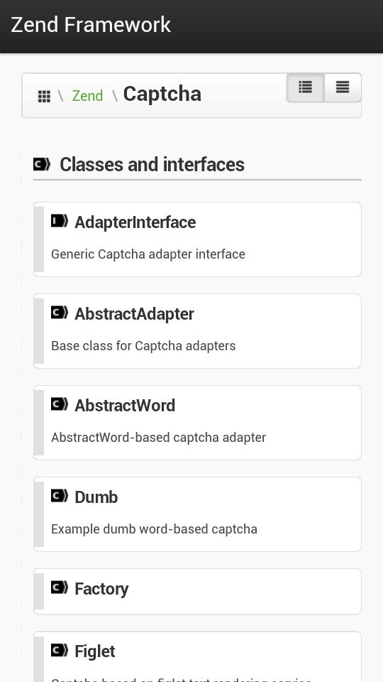 Zend Framework 2 API Docs