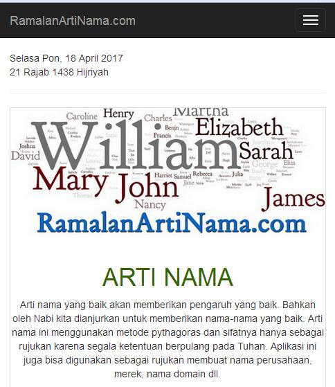 Primbon Arti Nama, Weton dan Ramalan