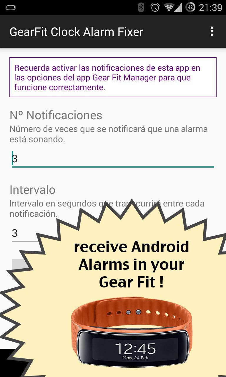 GearFit Clock Alarm Fixer